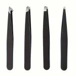 POWDER COATED STAINLESS STEEL TWEEZERS - 4 DIFFERENT TIPS